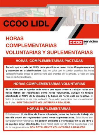 Horas complementarias voluntarias y suplementarias